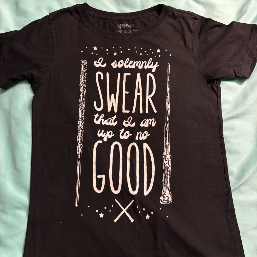 Harry Potter Graphic Tee with White Print
